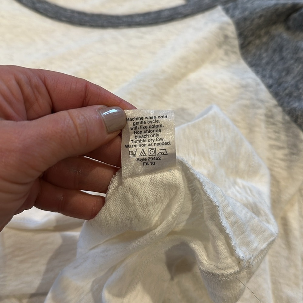 J.Crew 3/4 length baseball Tee - Picture 6 of 6